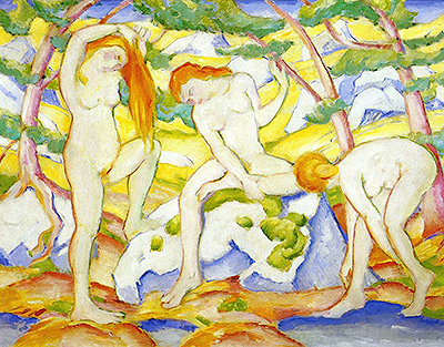 Bathing Girls Franz Marc